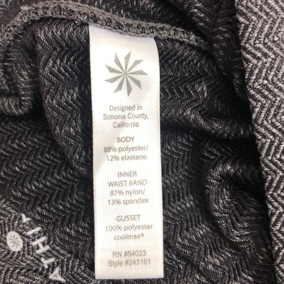 Athleta Gray Herringbone Sly Drifter Zippered Leggings XS EUC - Picture 8 of 11